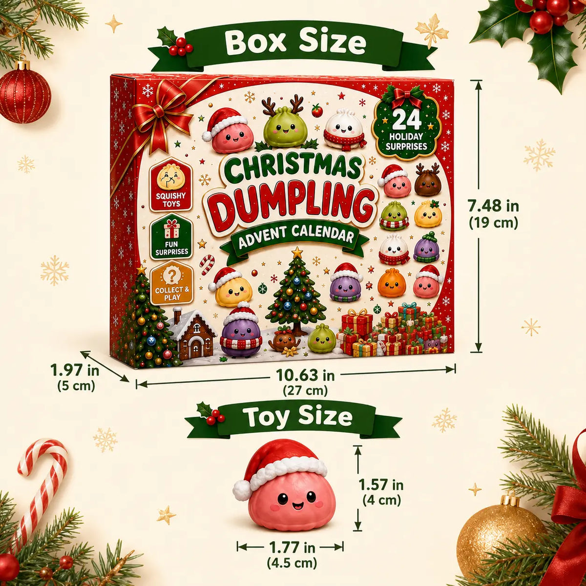 24 Days of Christmas Mini Squishies