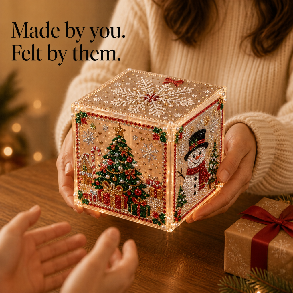 3D Diamond Painting Christmas Gift Box