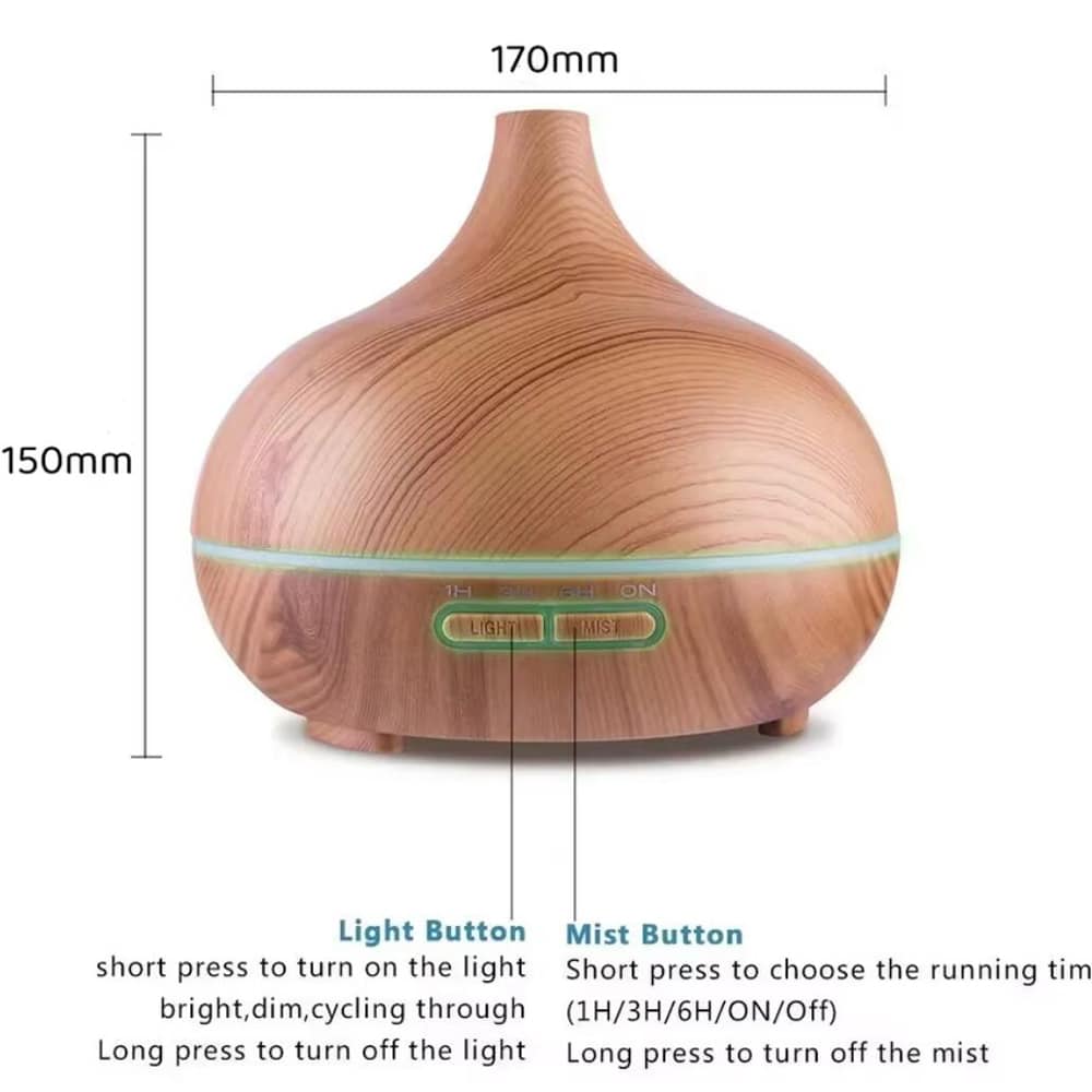 500 ml Aroma Diffuser with Wood Grain Finish