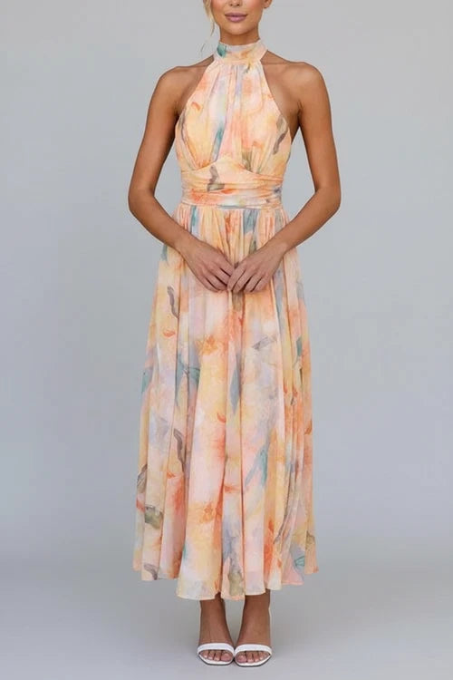 Floral A-Line Maxi Dress for Women