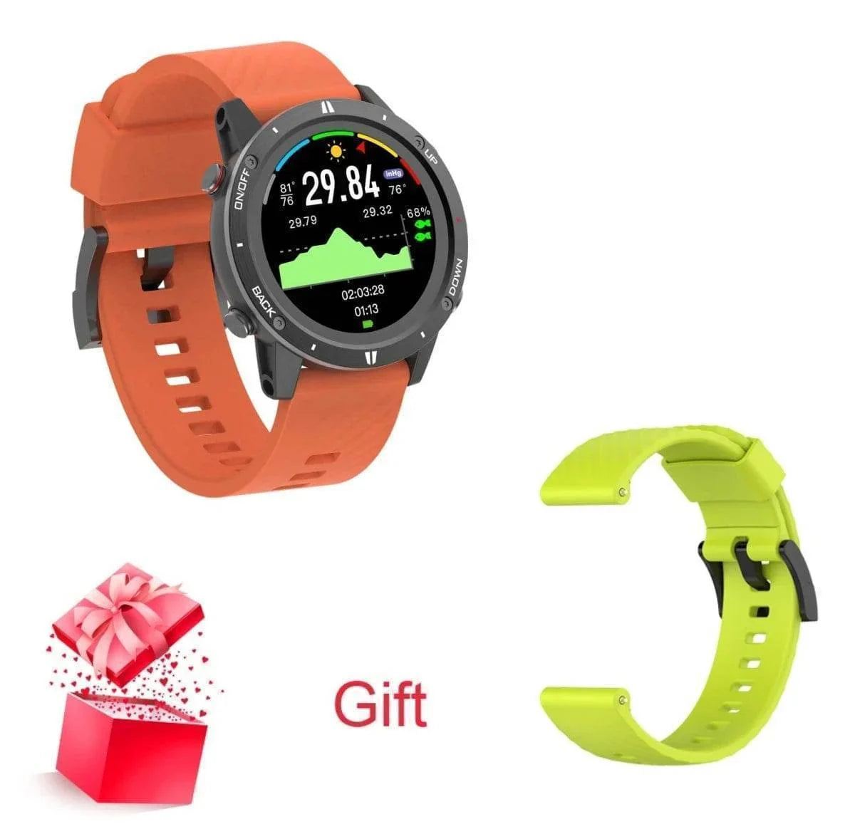 Adults' Outdoor GPS Sports Smartwatch with Heart Rate & Altimeter