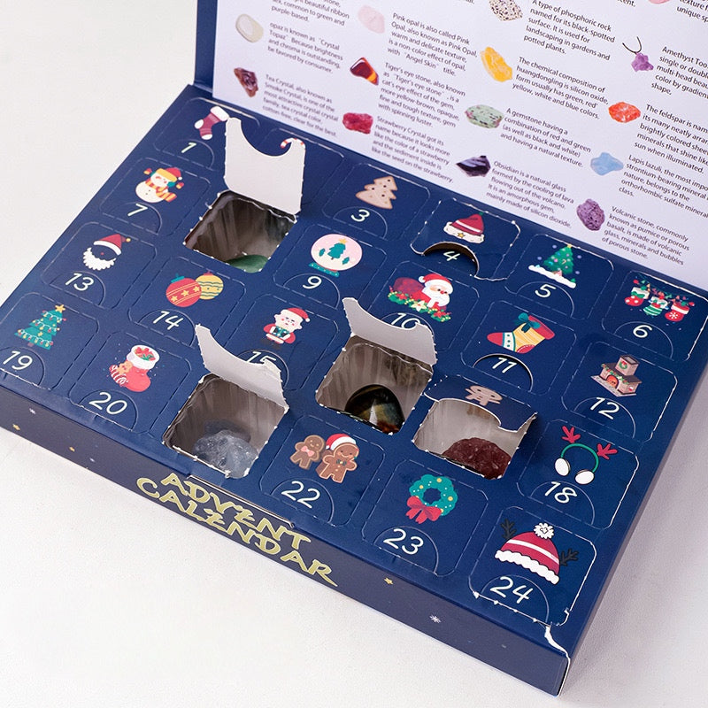 Advent Calendar - Countdown to Christmas with 24 Magical Crystals