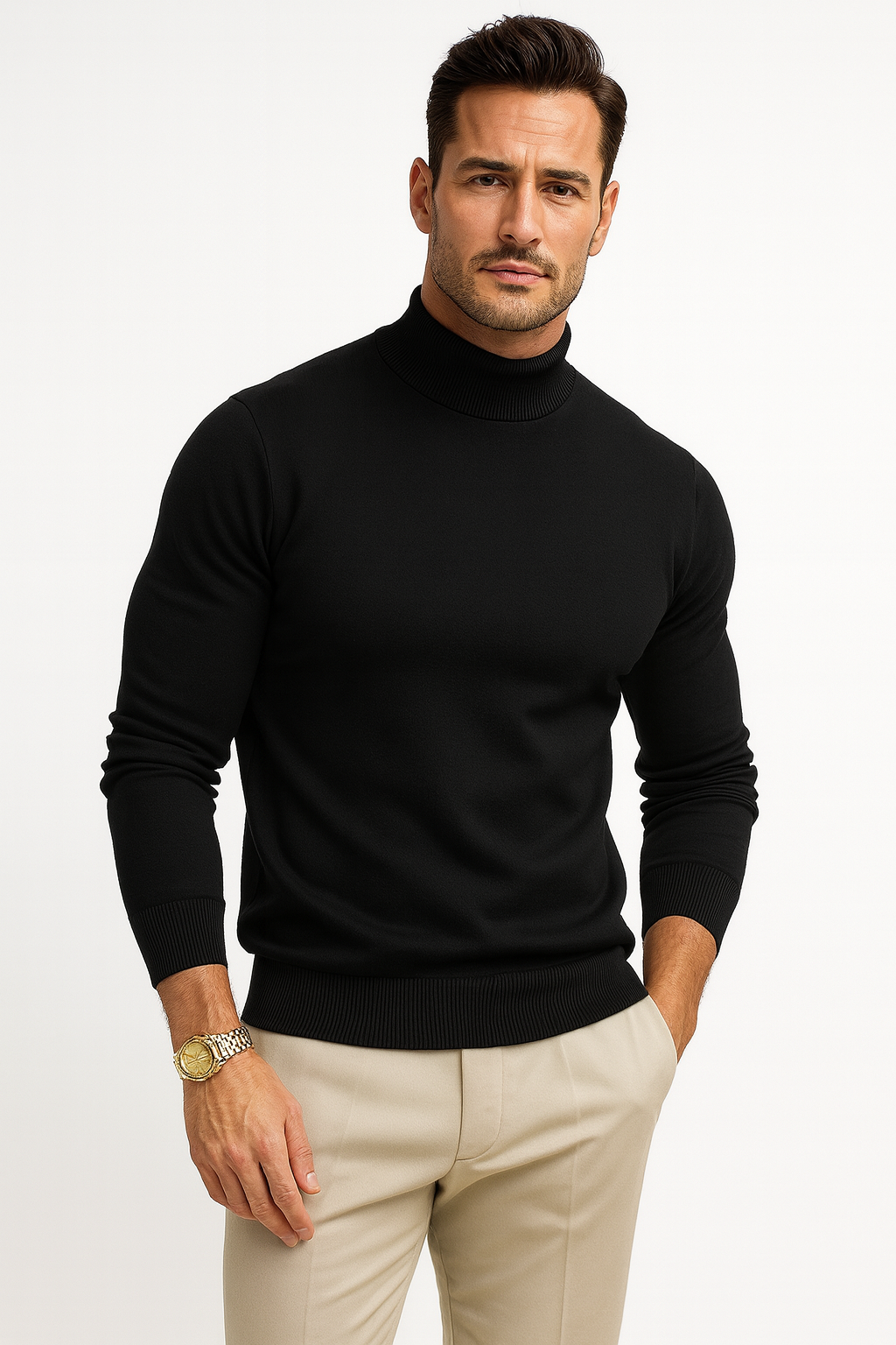 Image of Arlo | Men's Fitted Turtleneck Sweater