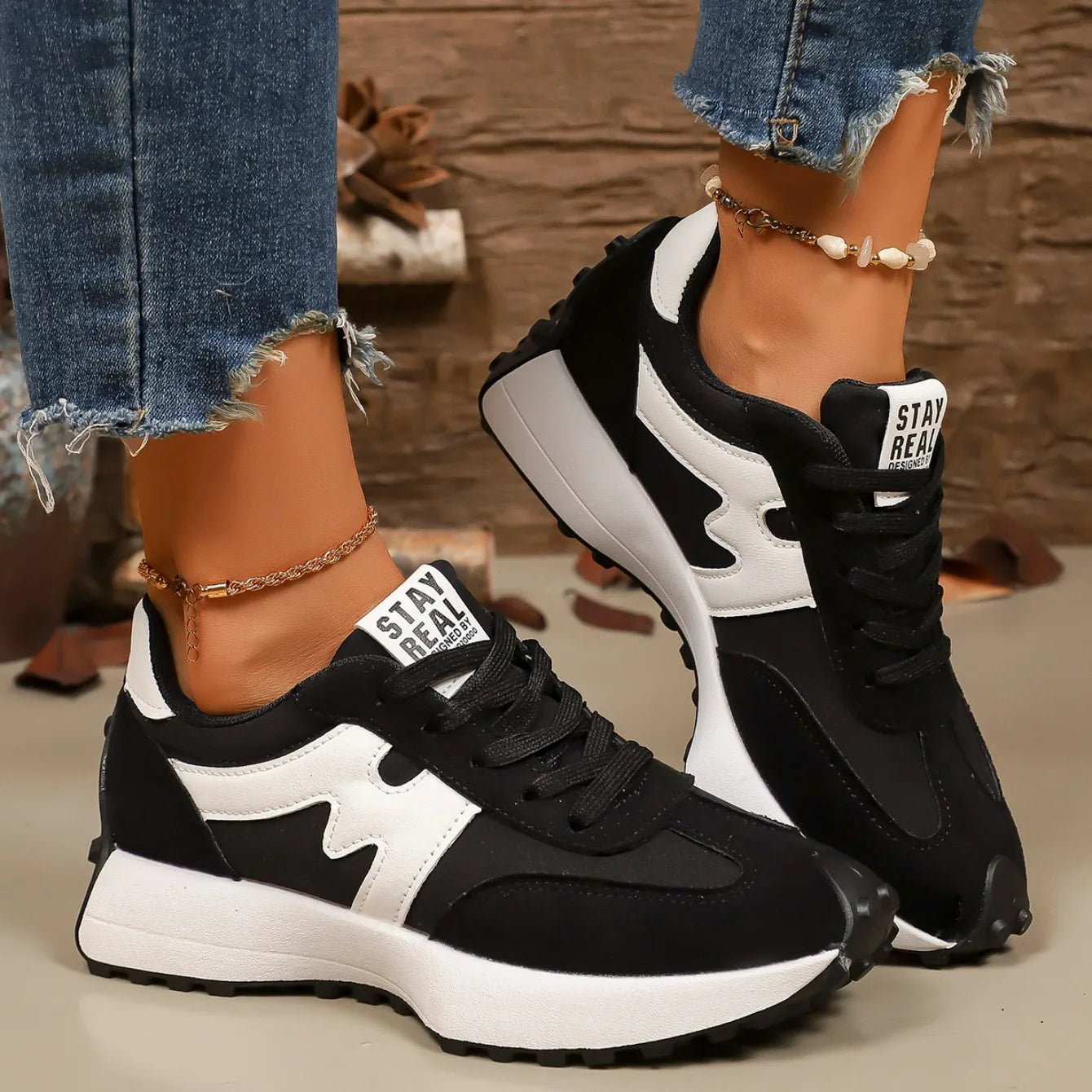 Charlene | Women's Platform Lace-Up Athletic Sneakers - Image 4