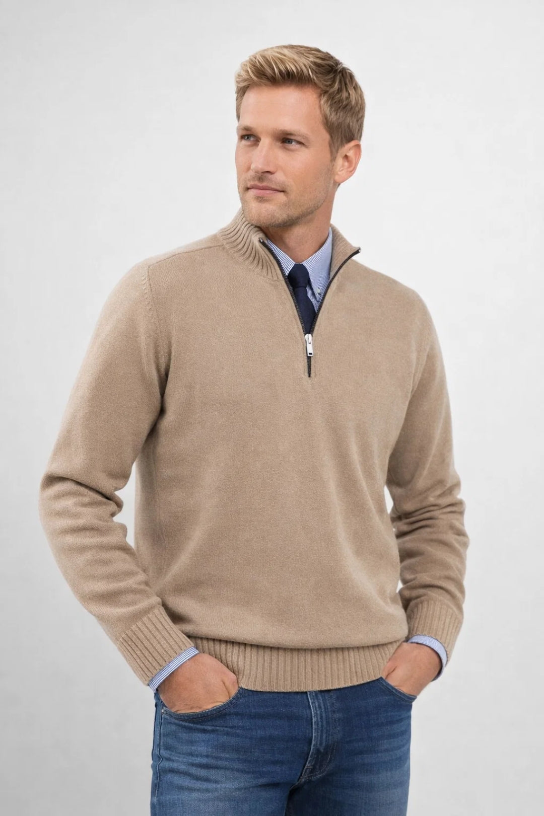 Image of Clark | Men's Quarter-Zip Sweater
