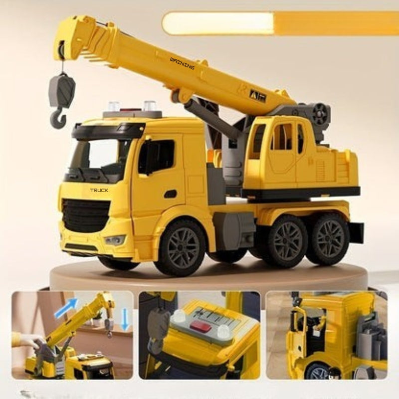 Crane Truck Toy for Kids | Sturdy with Sound Effects