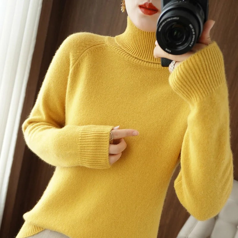 Image of Daniela | Women's Fitted Turtleneck Sweater
