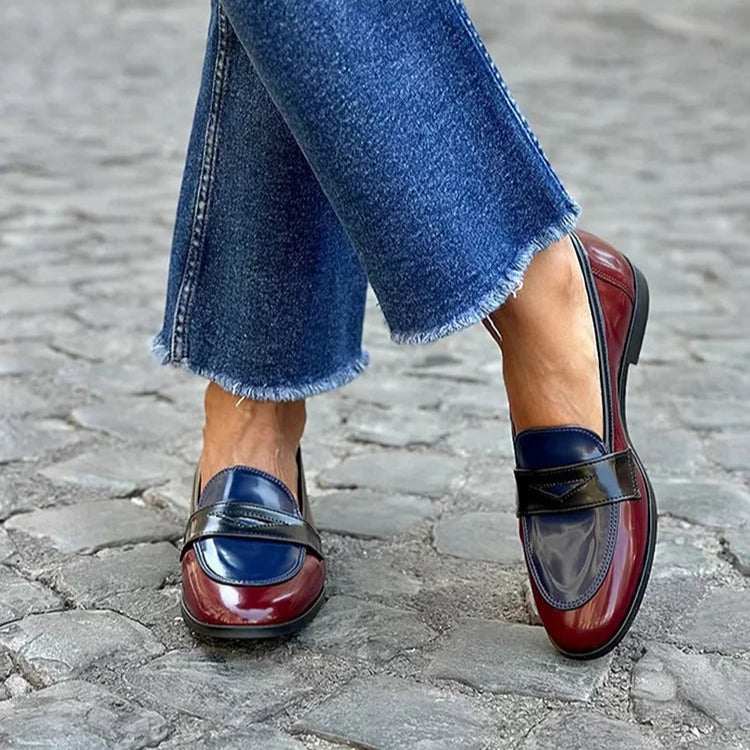 Image of Debra | Women's Slip-On Two-Tone Loafers