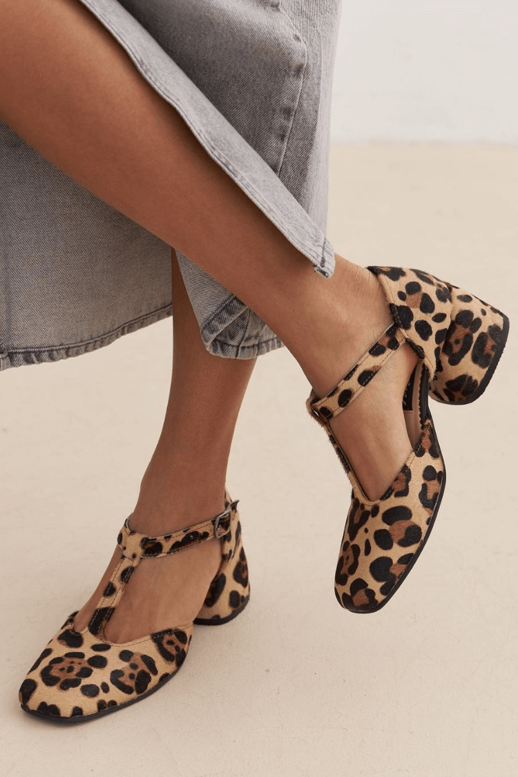 Image of Ellen | Women's T-Strap Block Heel Shoes