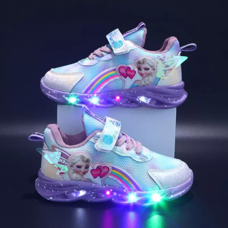 Elsa Light-Up Sneakers - Colorful and Comfortable