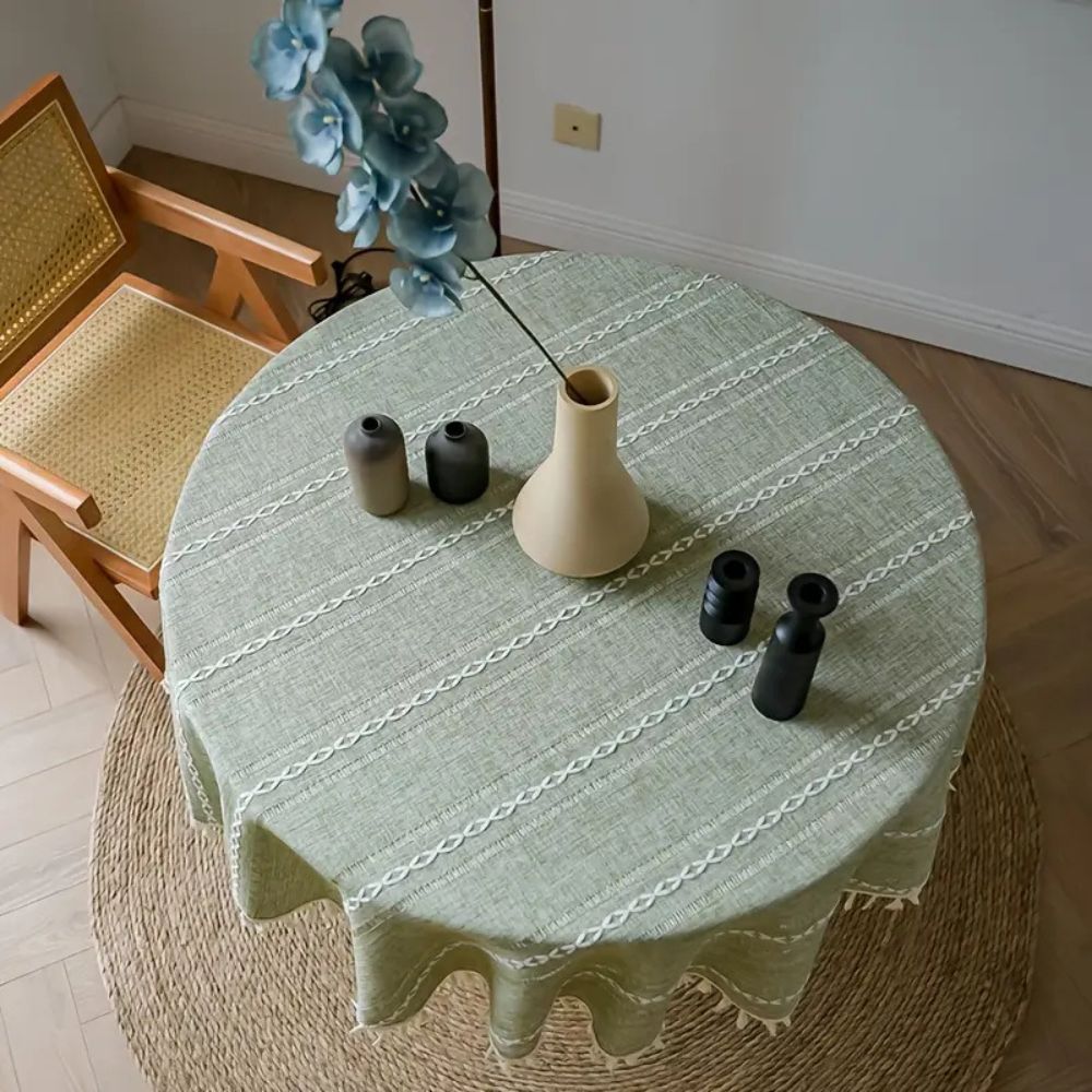 Embroidered Round Tablecloth