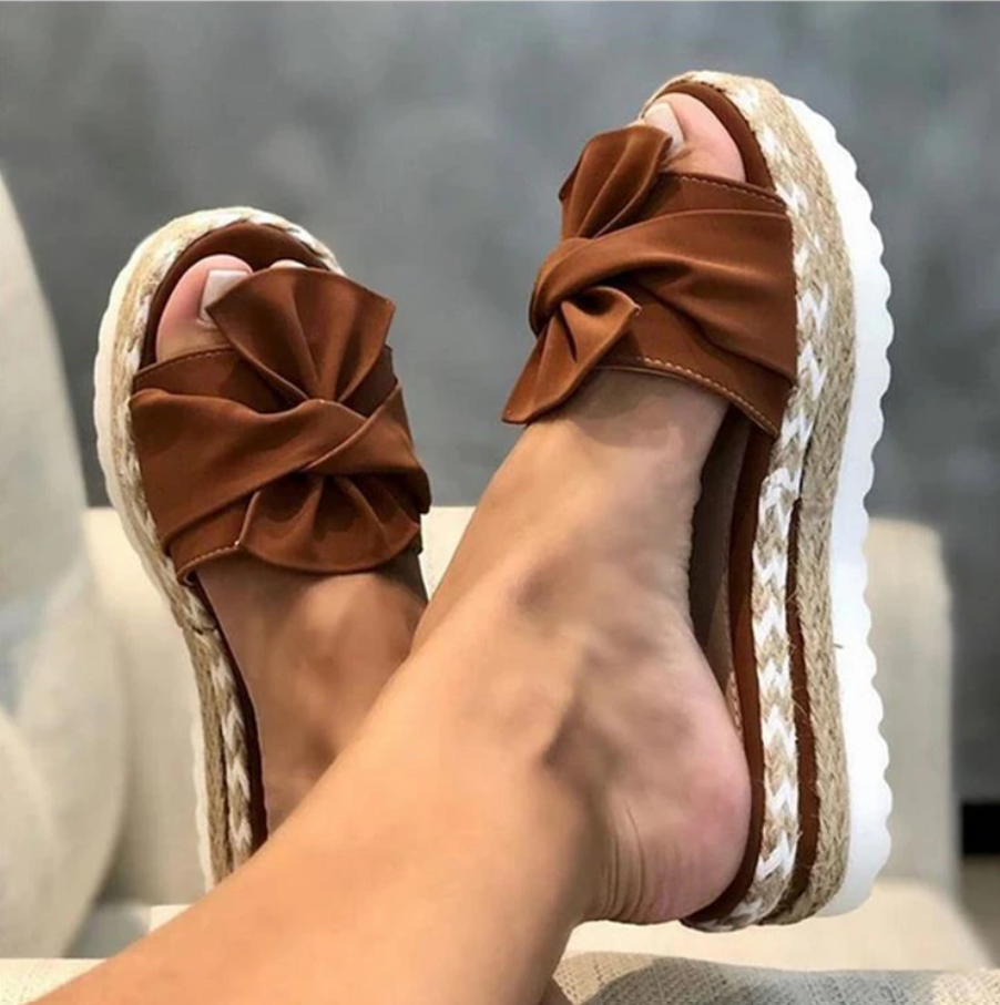 Image of Esther | Women's Bow Platform Sandals