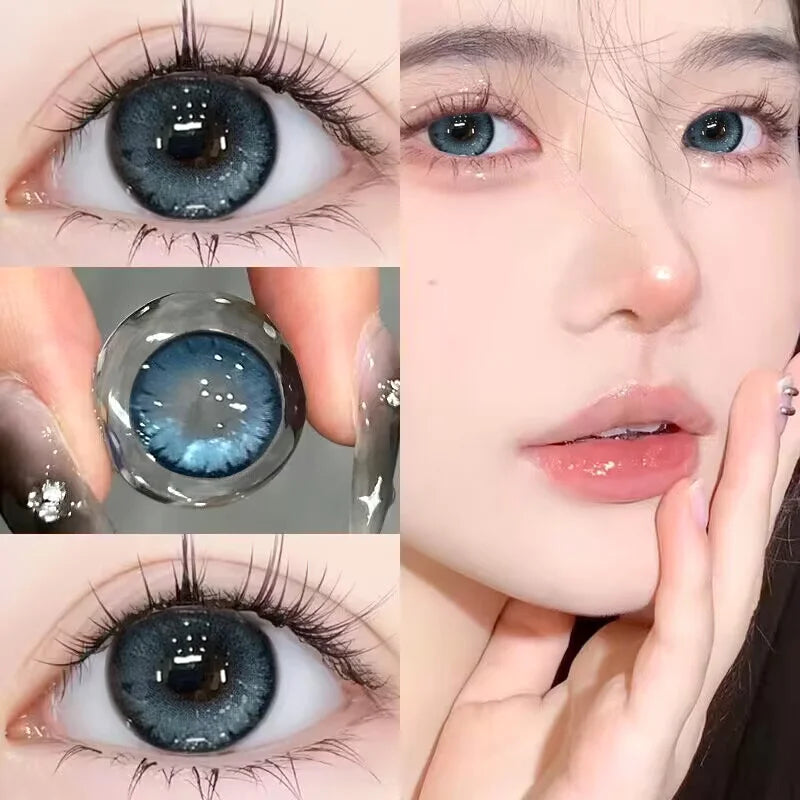 FleekFit | 1 Pair New Colored Contact Lenses with Diopters Natural Lenses Blue Lenses Bestsellers Green Pupil Cosmetics Fast Shipping