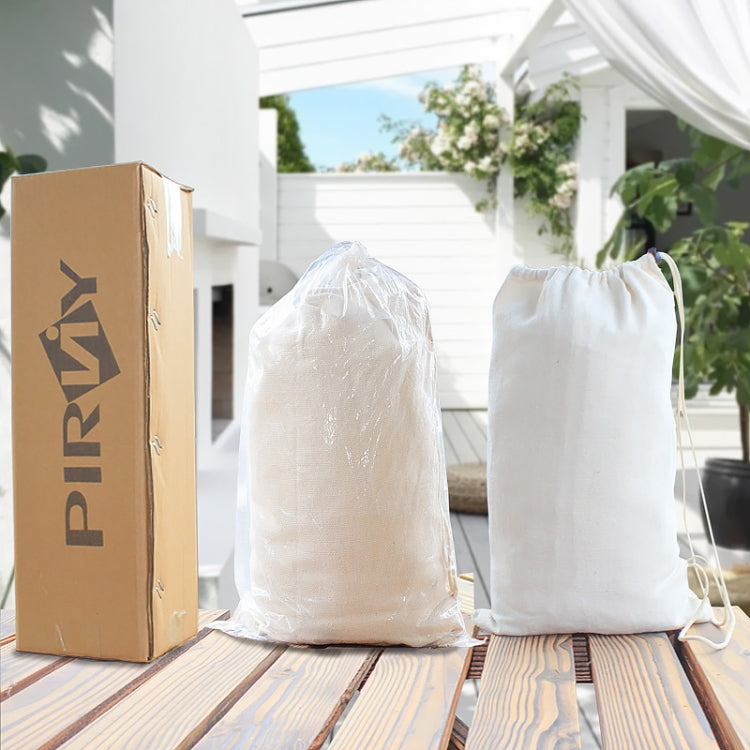 FleekFit | 200x150cm Double Outdoor Camping Tassel Canvas Hammock with Stick(White)
