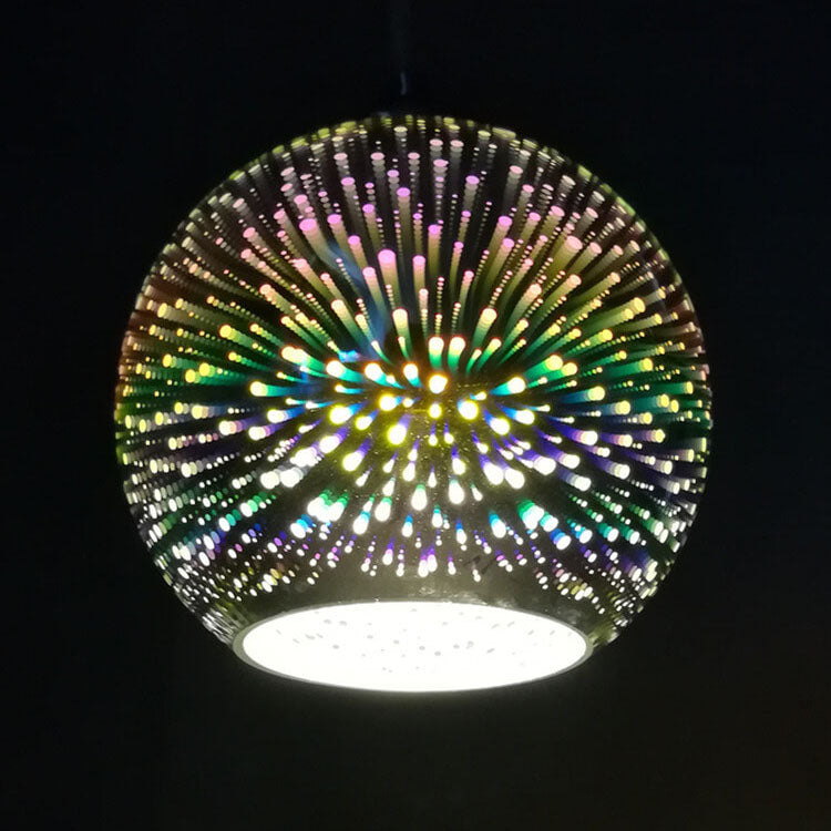 FleekFit | Modern Creative 3D Colorful Firework Glass 1-Light Dome Pendant Lamp