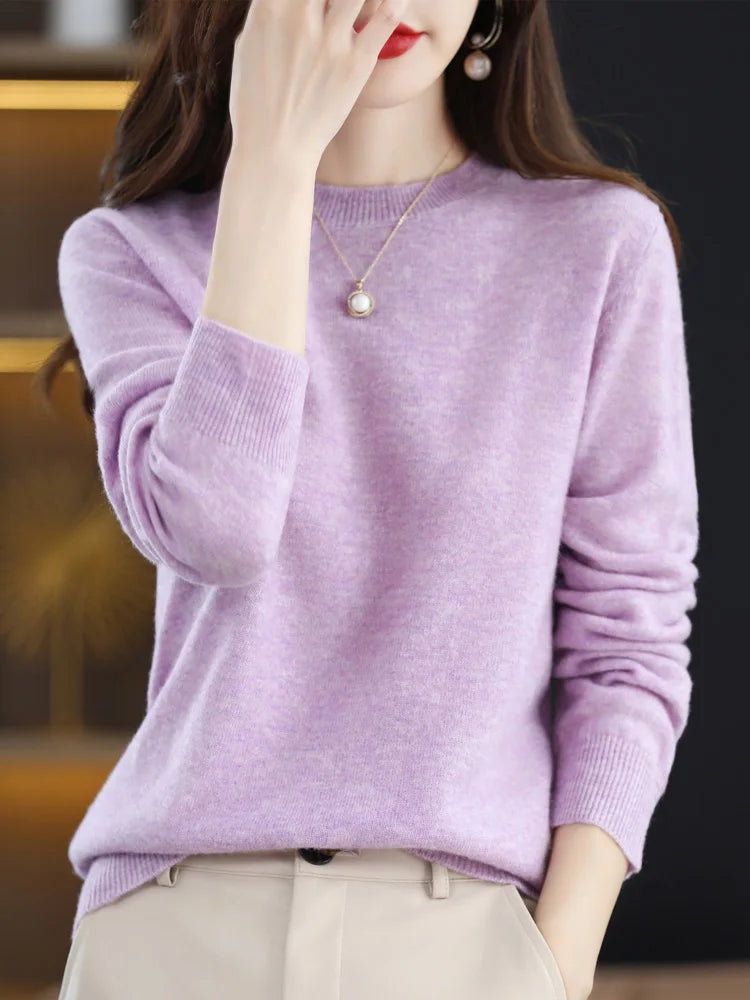 Image of Helen | Women's Fitted Crewneck Sweater