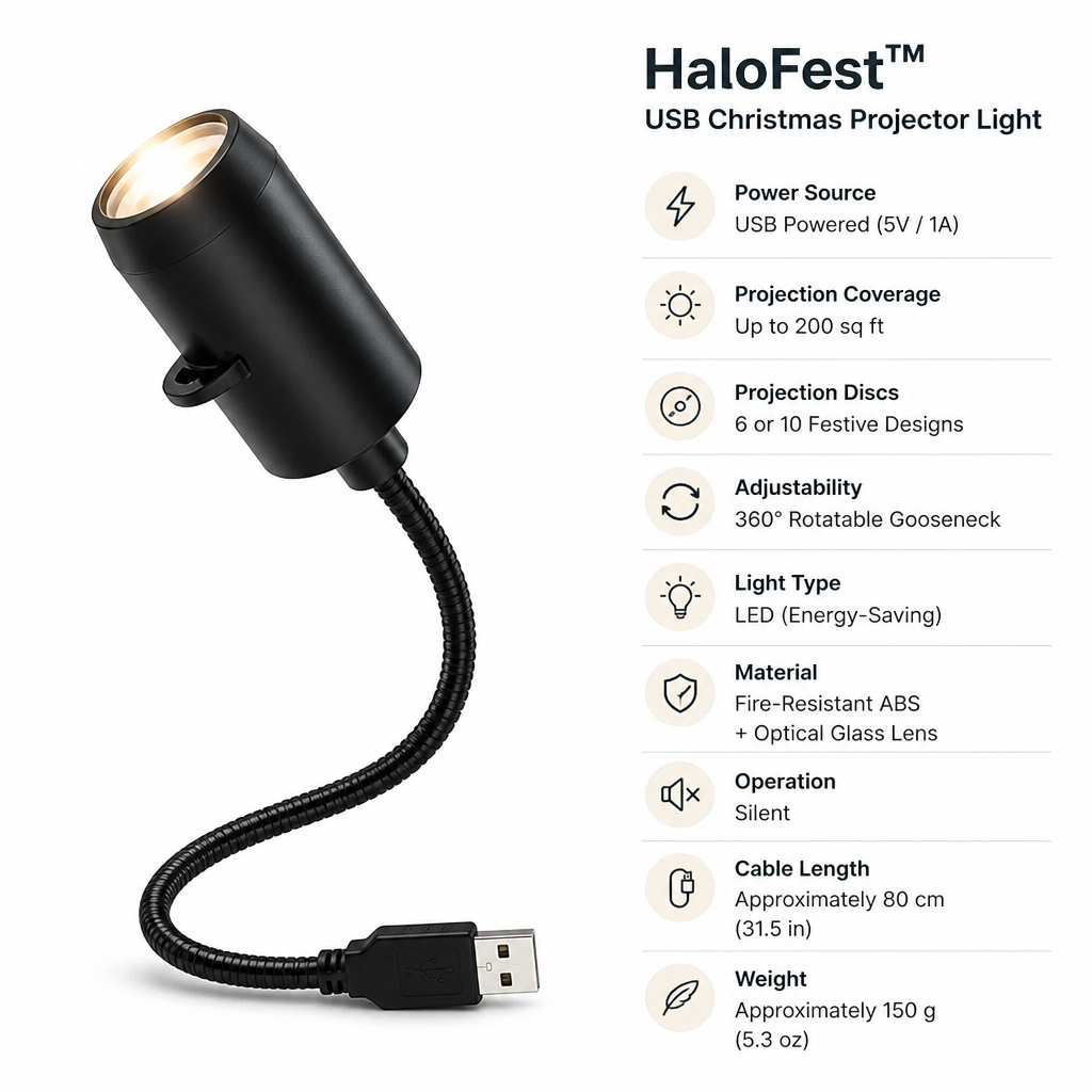 Holiday Light Projector - Instant Festive Scenes for Every Room