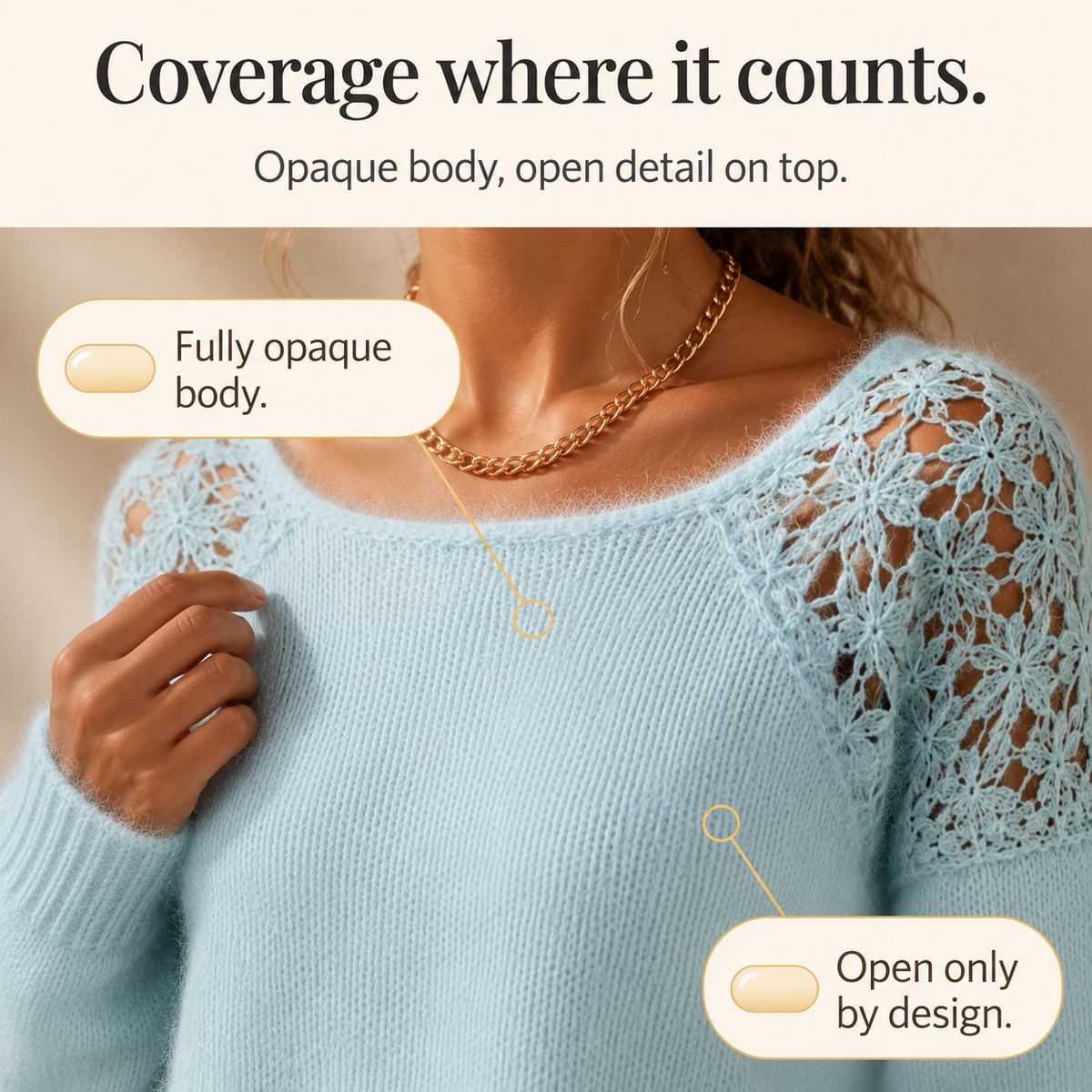 Lace-Knit Sweater