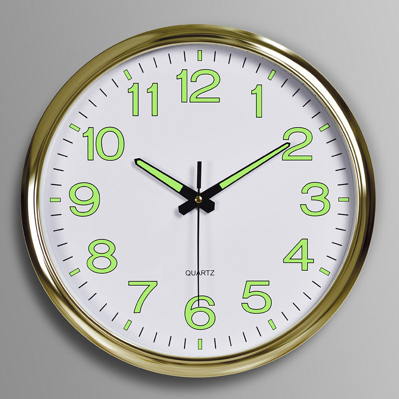 LightSilence - Silent Classroom Wall Clock with LED Lighting 12 inch