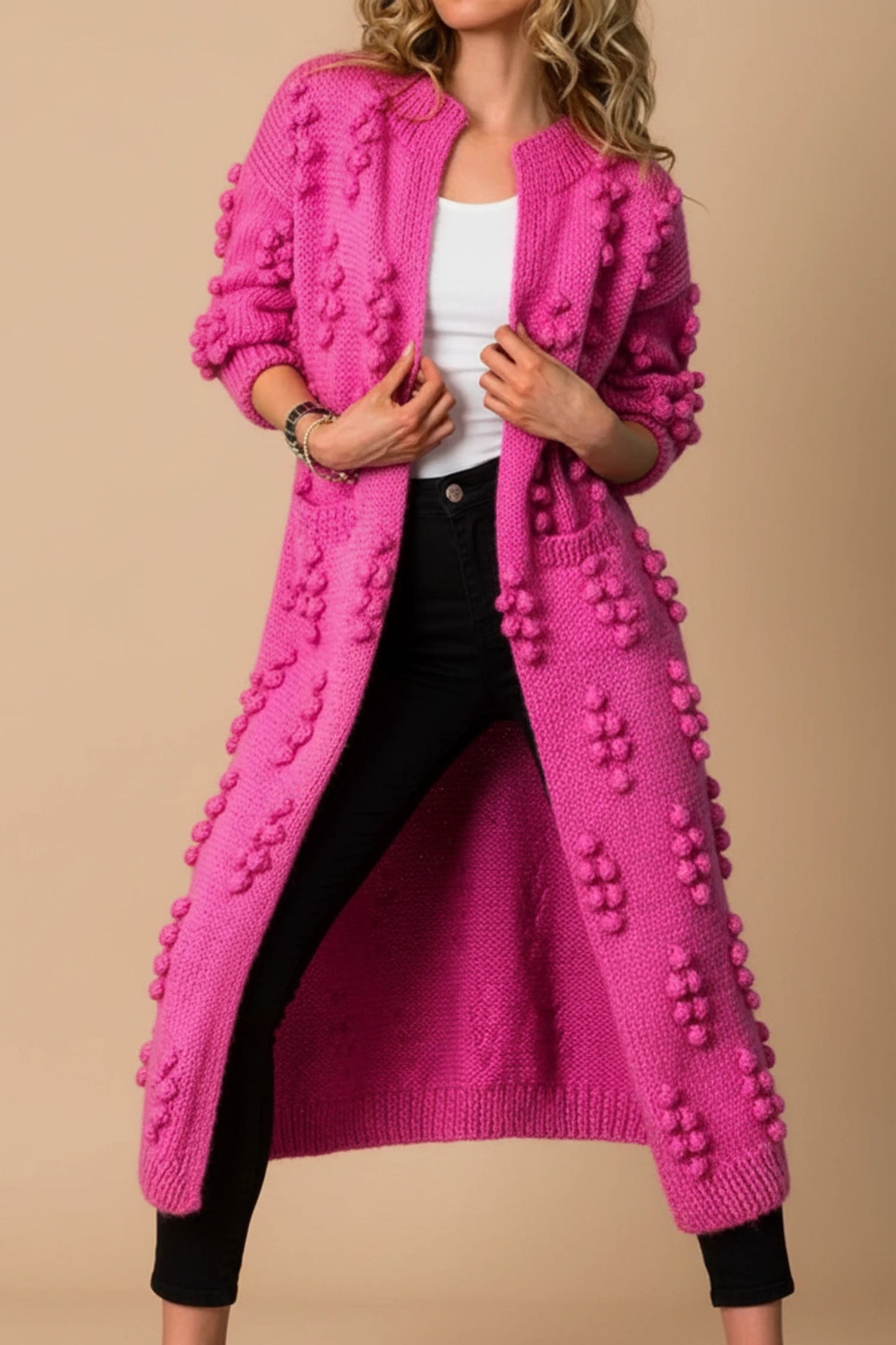 Long Open Front Cardigan for Women