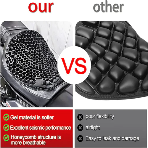 Men's Gel Motorcycle Seat Pad for Long Rides