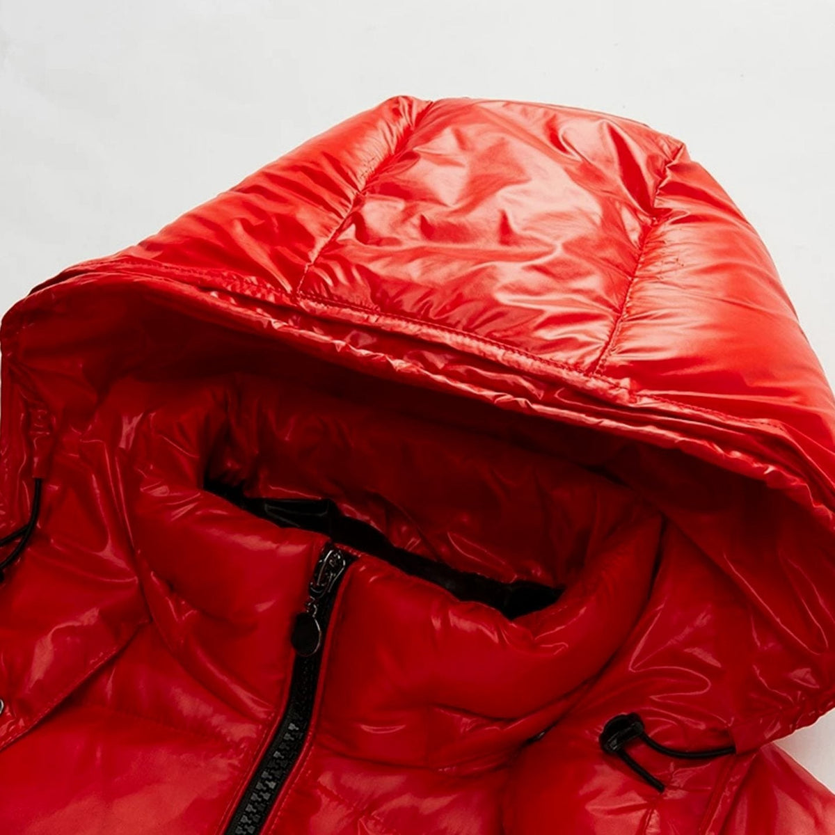 Men's Hooded Quilted Puffer Winter Jacket with Full Zip