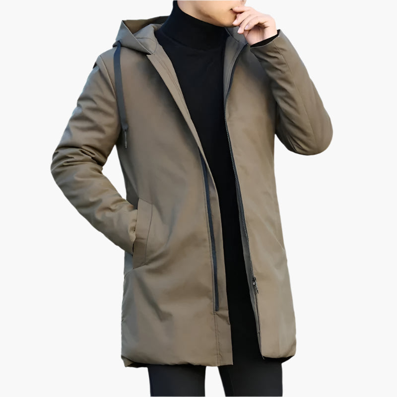 Men's Modern Hooded Outdoor Transitional Jacket – Windproof and Waterproof Autumn Winter Jacket