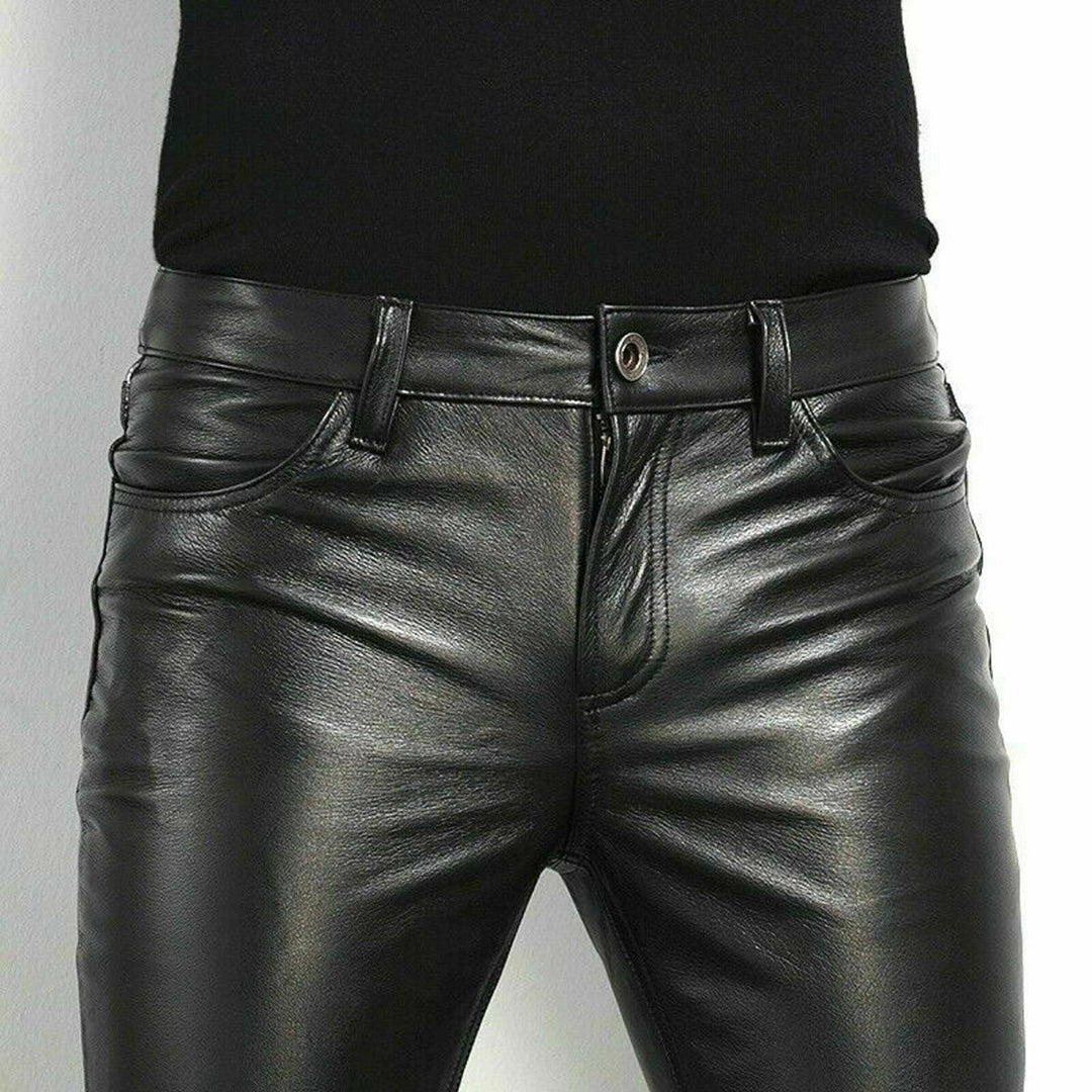 Men's Skinny PU Leather Pants