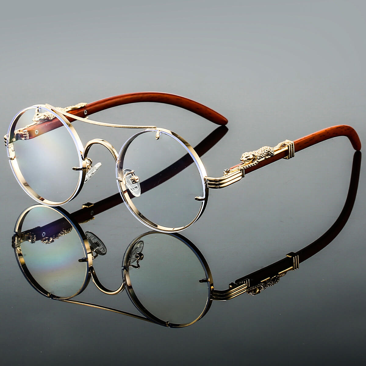 Men's Sunglasses - Retro Oval Metal | UV Protection