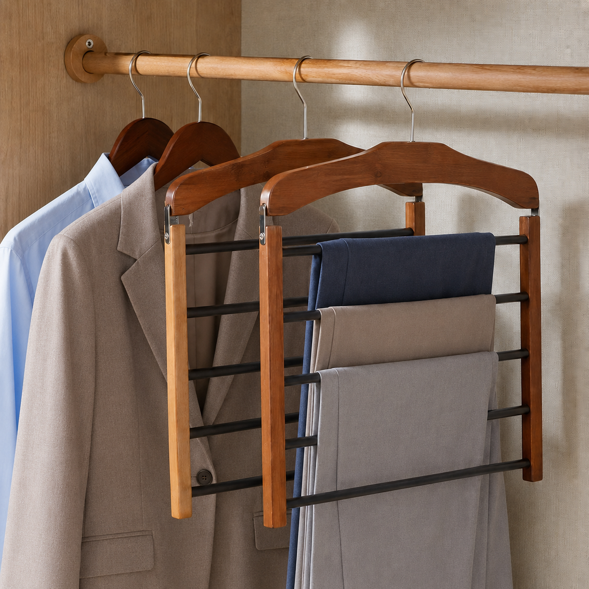 Multi-Tier Wardrobe Clothes Hangers (Pack of 2)