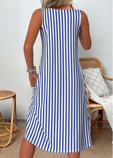 Image of Nancy | Women's Sleeveless A-Line Midi Dress