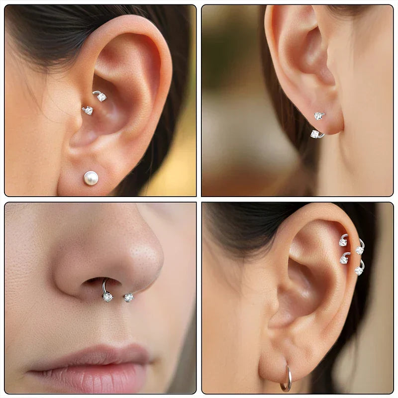 Nose Ring: Elegant Nose Jewelry and Earring Set for Daily Wear