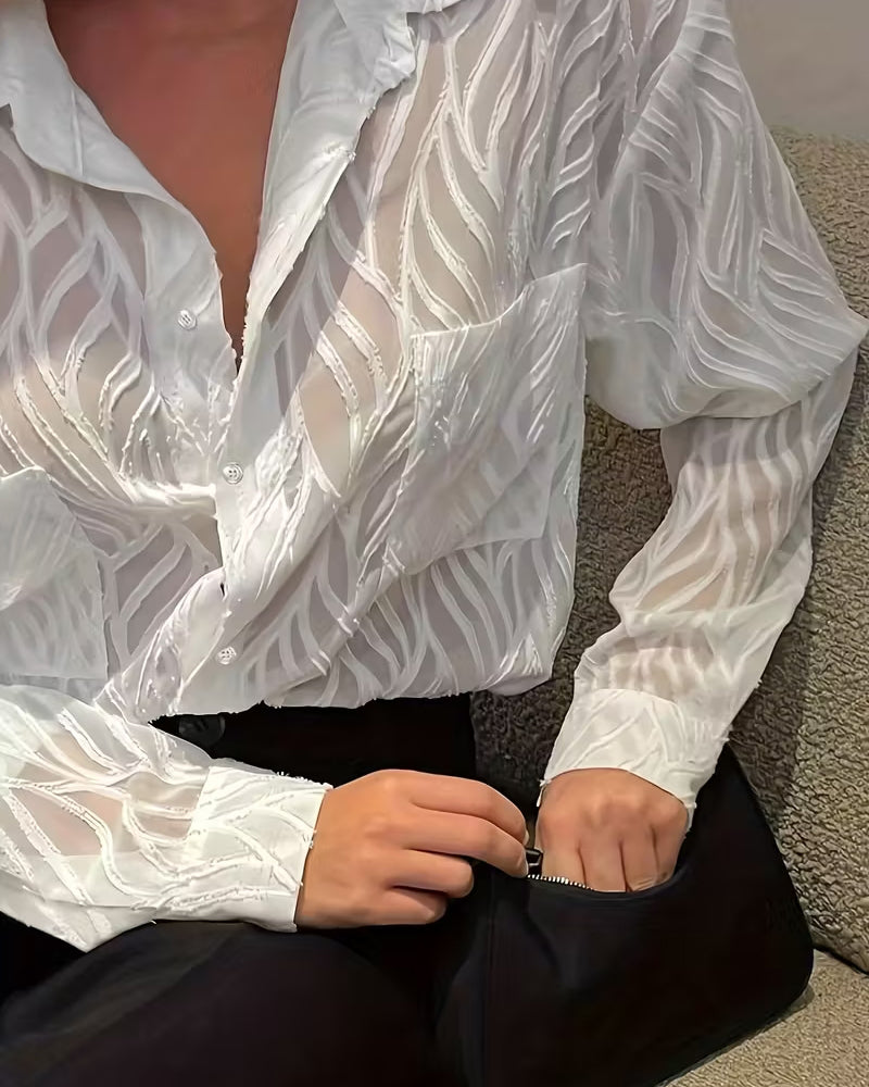 Image of Sadie | Women's Long Sleeve Button-Down Blouse