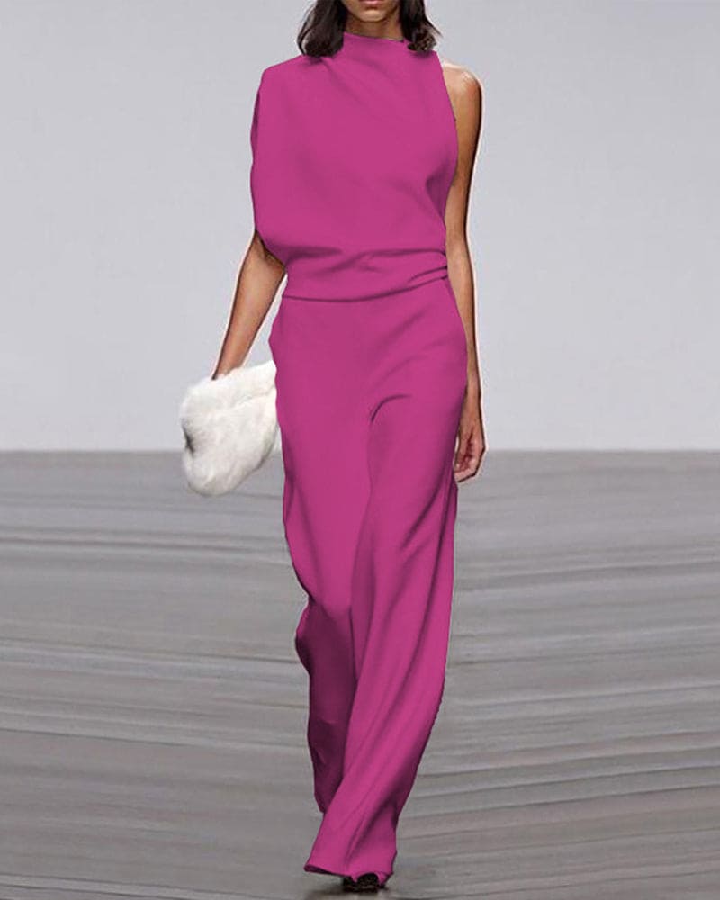 Image of Sandra | Women's High-Waisted Wide Leg Dress Pants