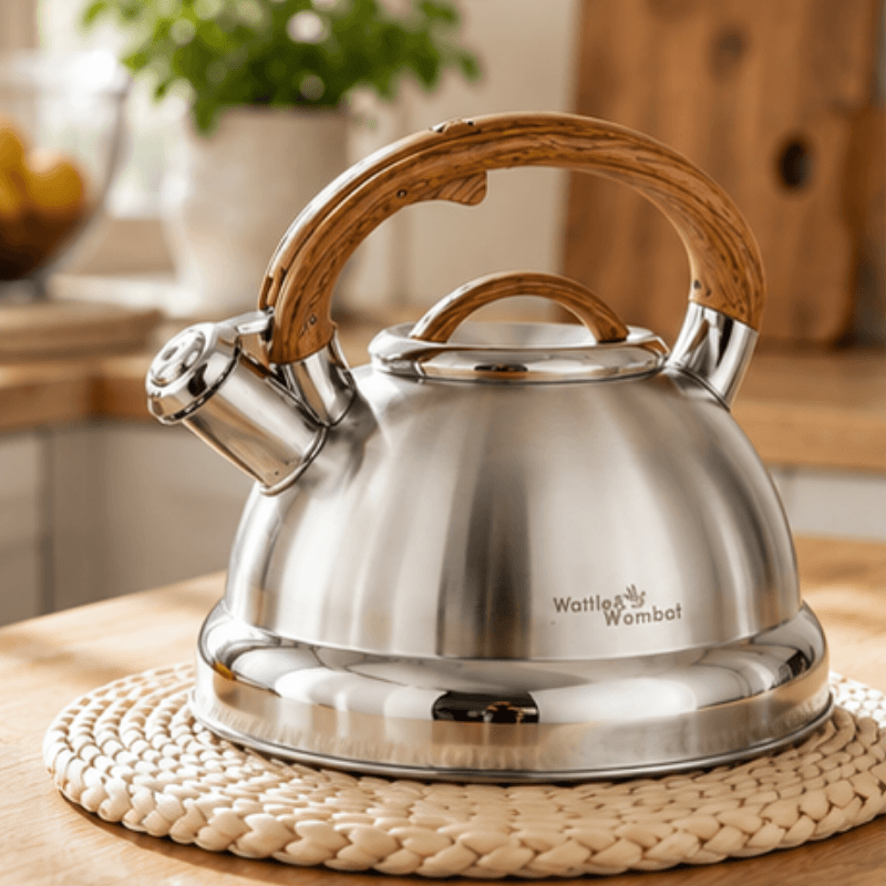 Stainless Steel Whistling Kettle — Durable Build & Smooth Pour