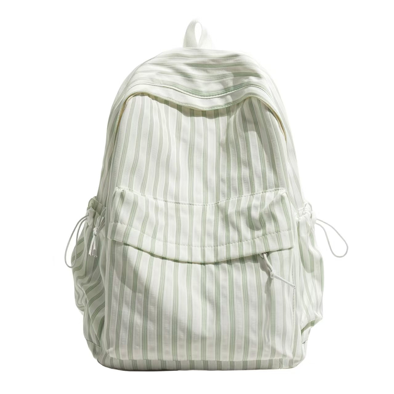 Striped Backpack with Practical Side Pockets