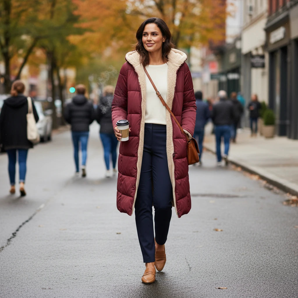 Hooded Puffer Jacket for Women