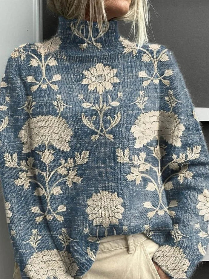 Image of Tammy | Women's Graphic Turtleneck Sweater