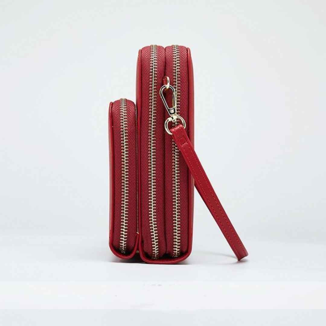 Triple Secure Leather Phone Purse