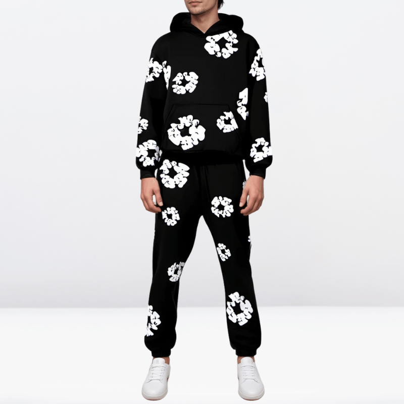 Unisex Training Suit with Hoodie and Pants - Casual