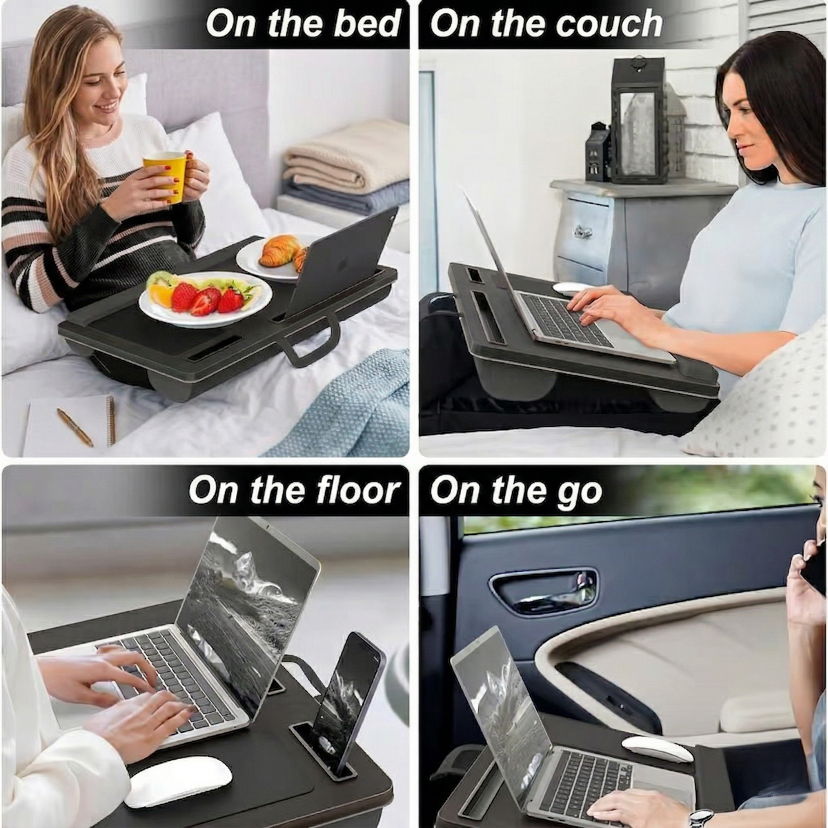 Versatile Laptop Tray for Bed or Sofa with Adjustable Height