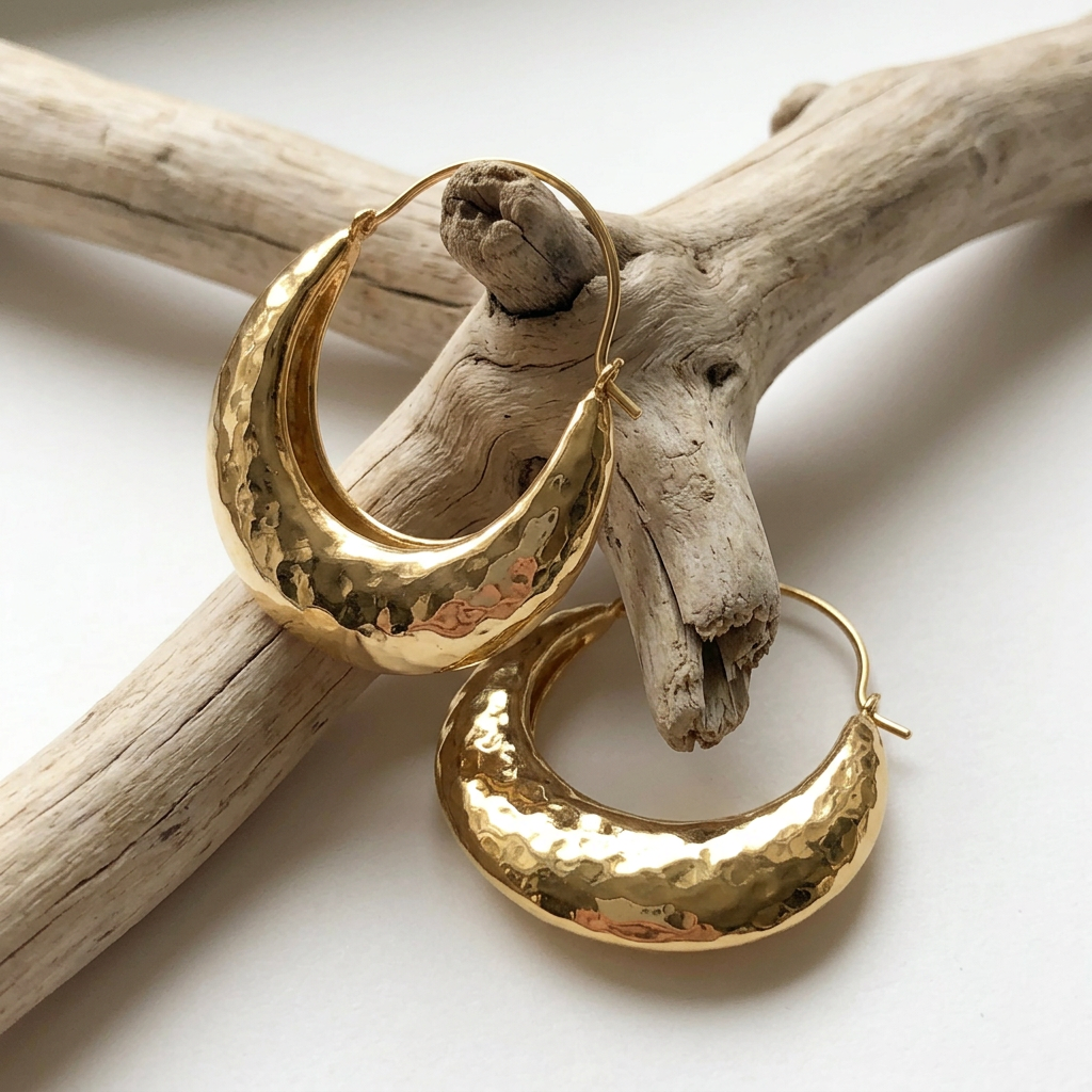 Vintage Gold Basket Earrings
