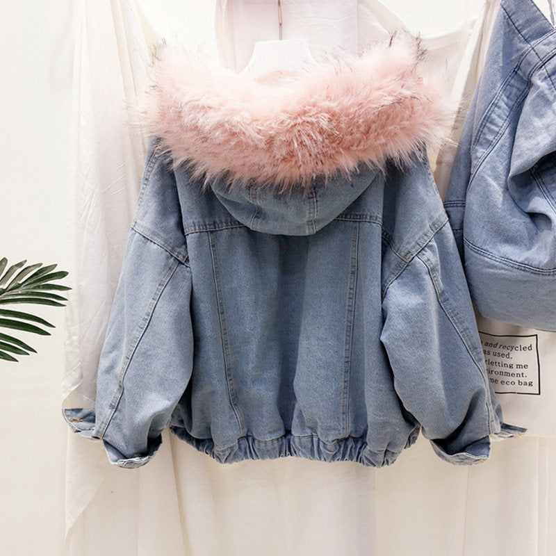 Women's Denim Winter Coat