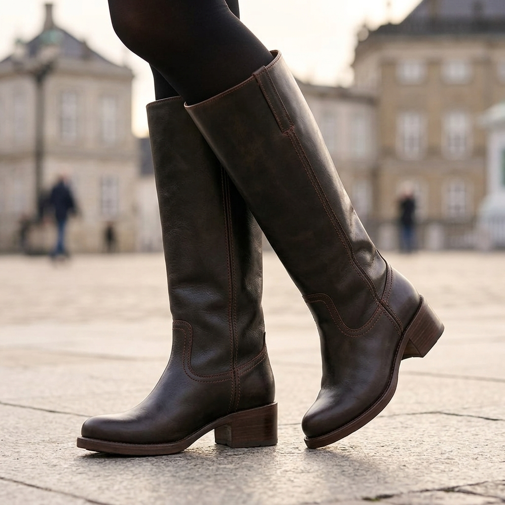 Women's Knee-High Block Heel Boots