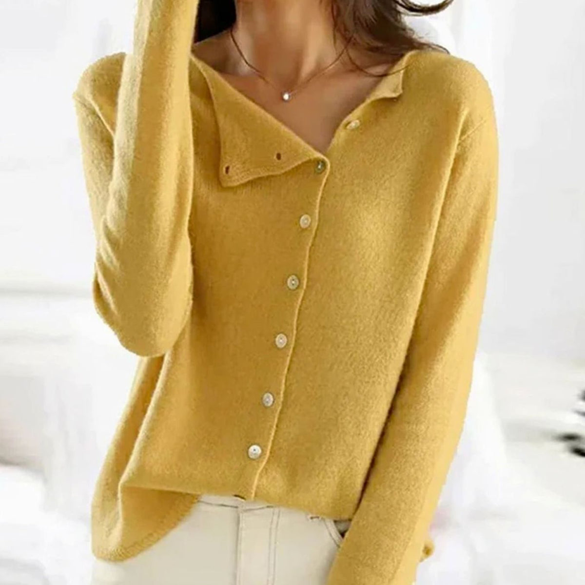 Women's Relaxed Fit Button-Front Cardigan Sweater