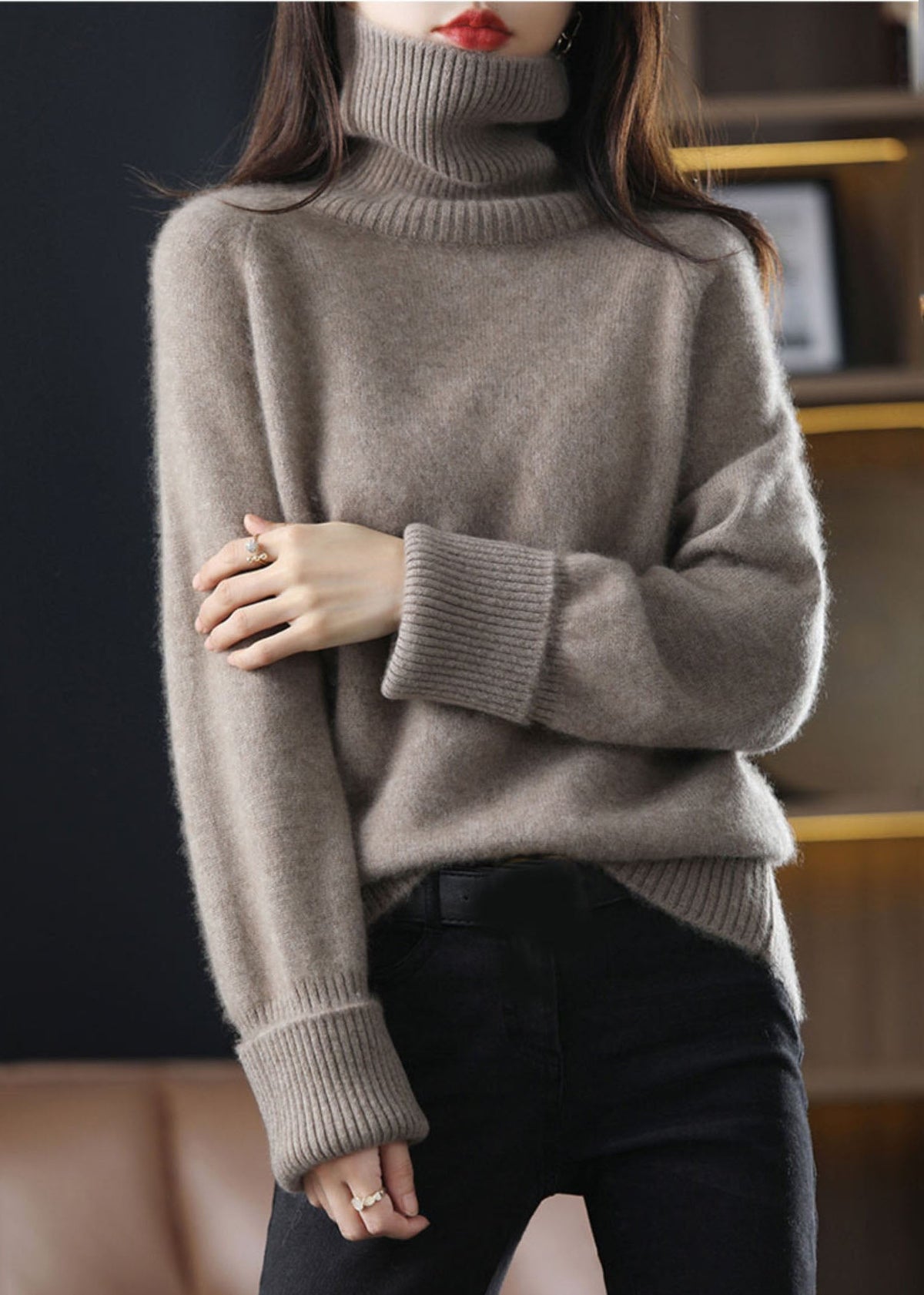 Women's Thick Turtleneck Sweater – Warm and Elegant Knit