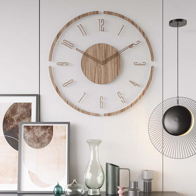 Wooden Wall Clock - Modern, Silent Design for the Home