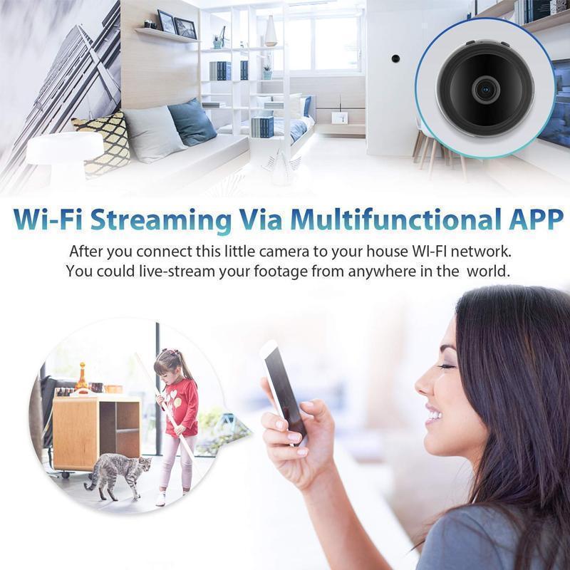 1080p WiFi Mini Camera - Secure Your Home Anytime and Anywhere