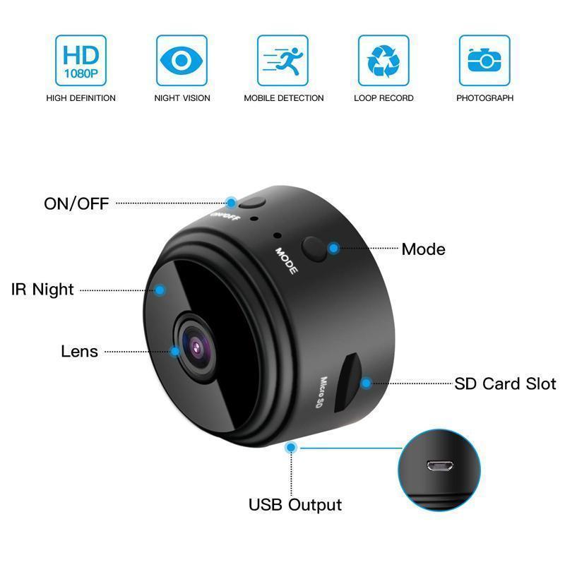 1080p WiFi Mini Camera - Secure Your Home Anytime and Anywhere