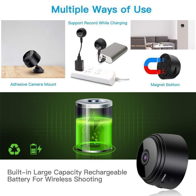 1080p WiFi Mini Camera - Secure Your Home Anytime and Anywhere